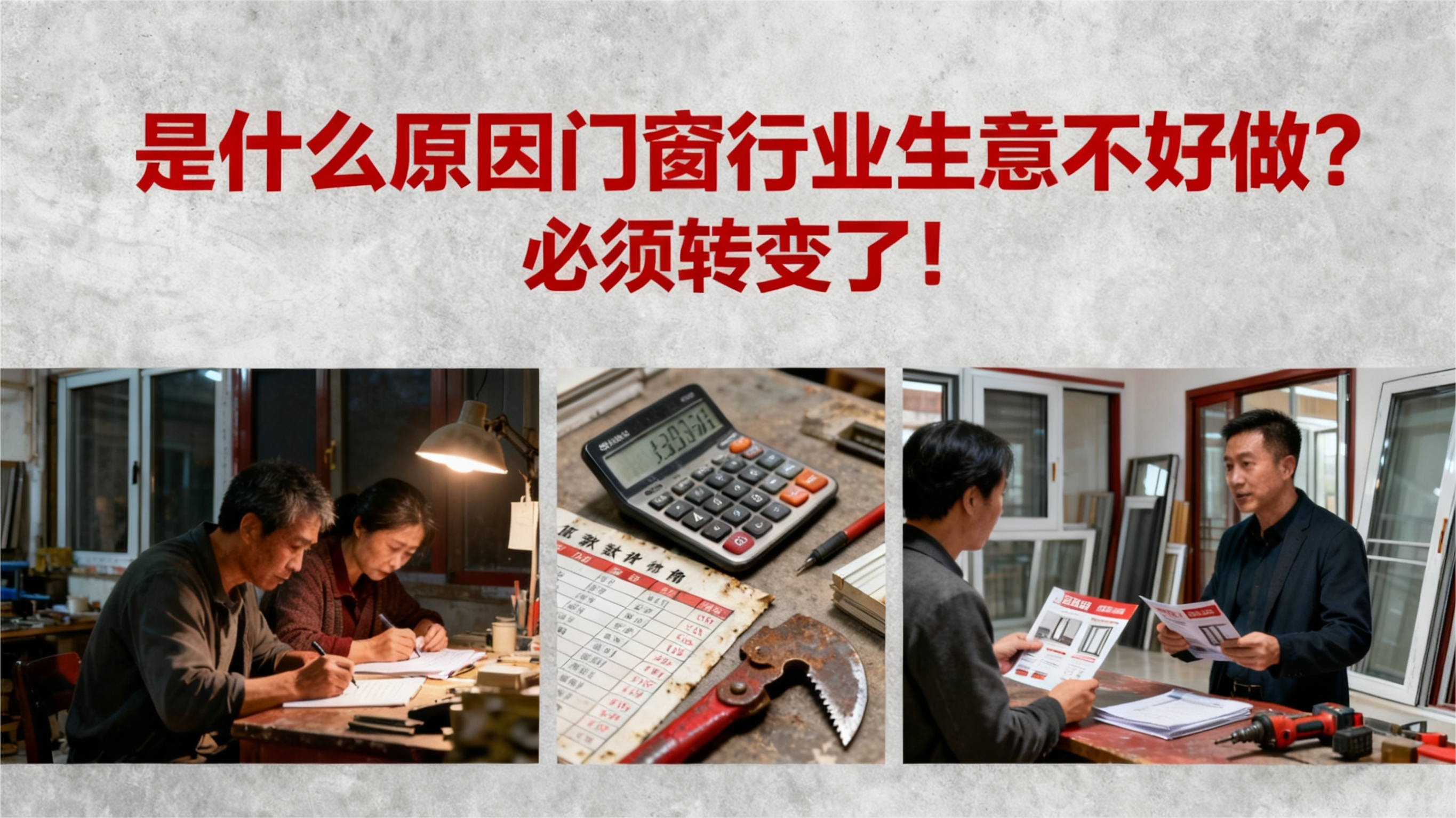 是什么原因門窗行業生意不好做？&nbsp;必須轉變了！